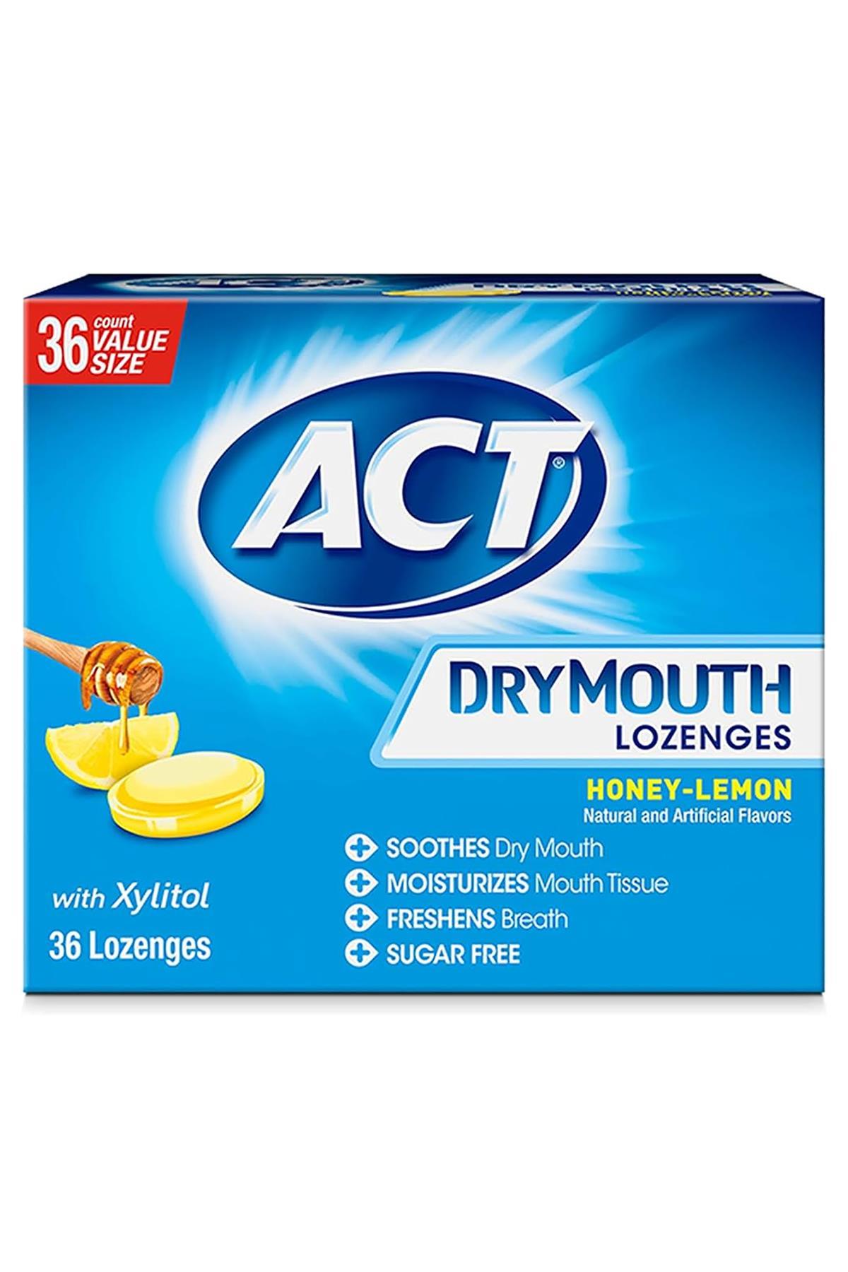 ACT Dry Mouth Lozenges Honey-Lemon 36 Adet
