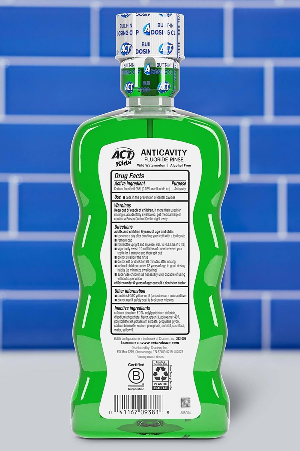 ACT Kids Wild Watermelon Çocuklar İçin Ağız Bakım Suyu 500ML