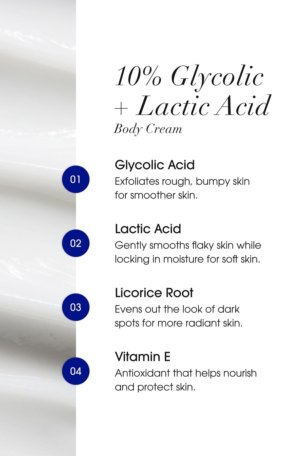 Advanced Clinicals 10% Glycolic + Lactic Acid Vücut Kremi 454GR