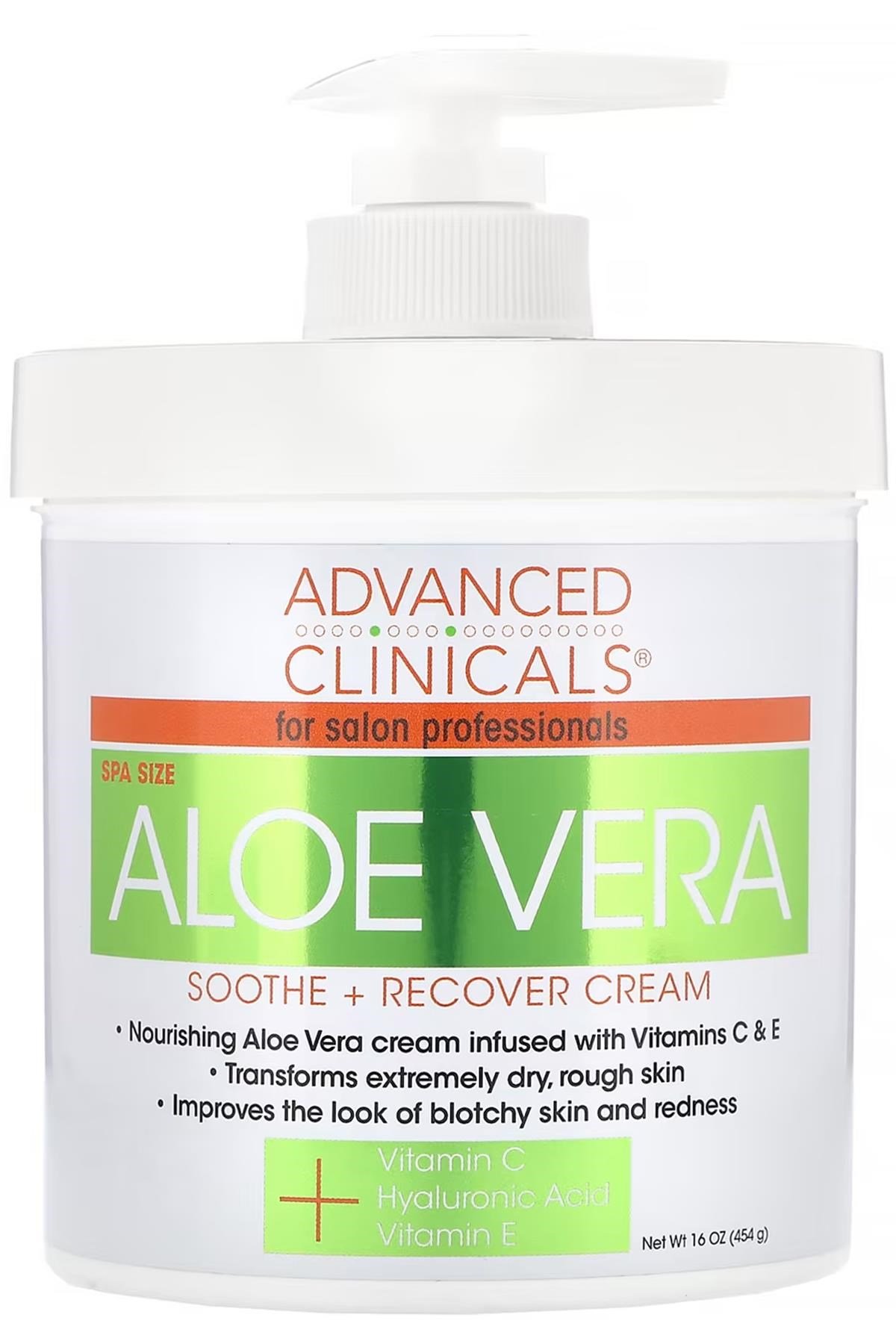 Advanced Clinicals Aloe Vera Yüz ve Vücut Kremi 454GR