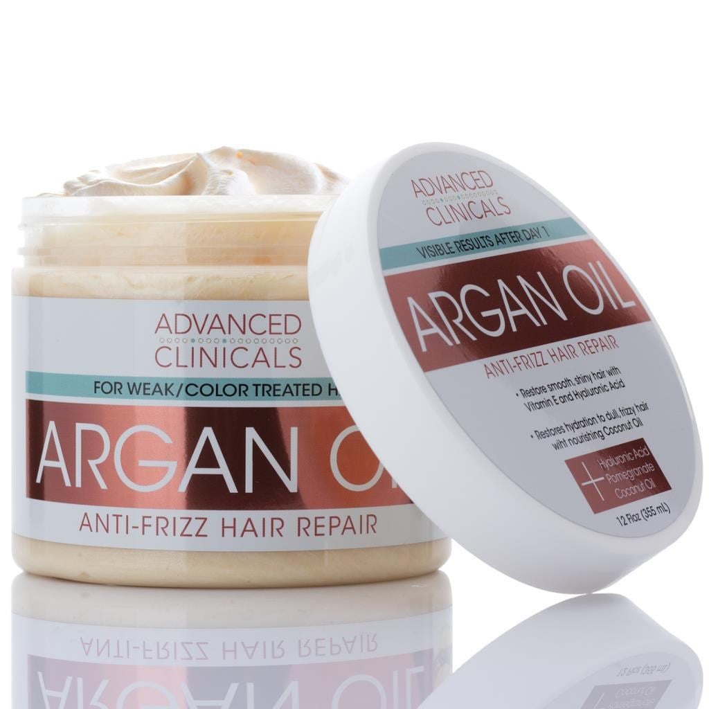 Advanced Clinicals Argan Oil Kabarma Önleyici Onarıcı Saç Maskesi 340GR