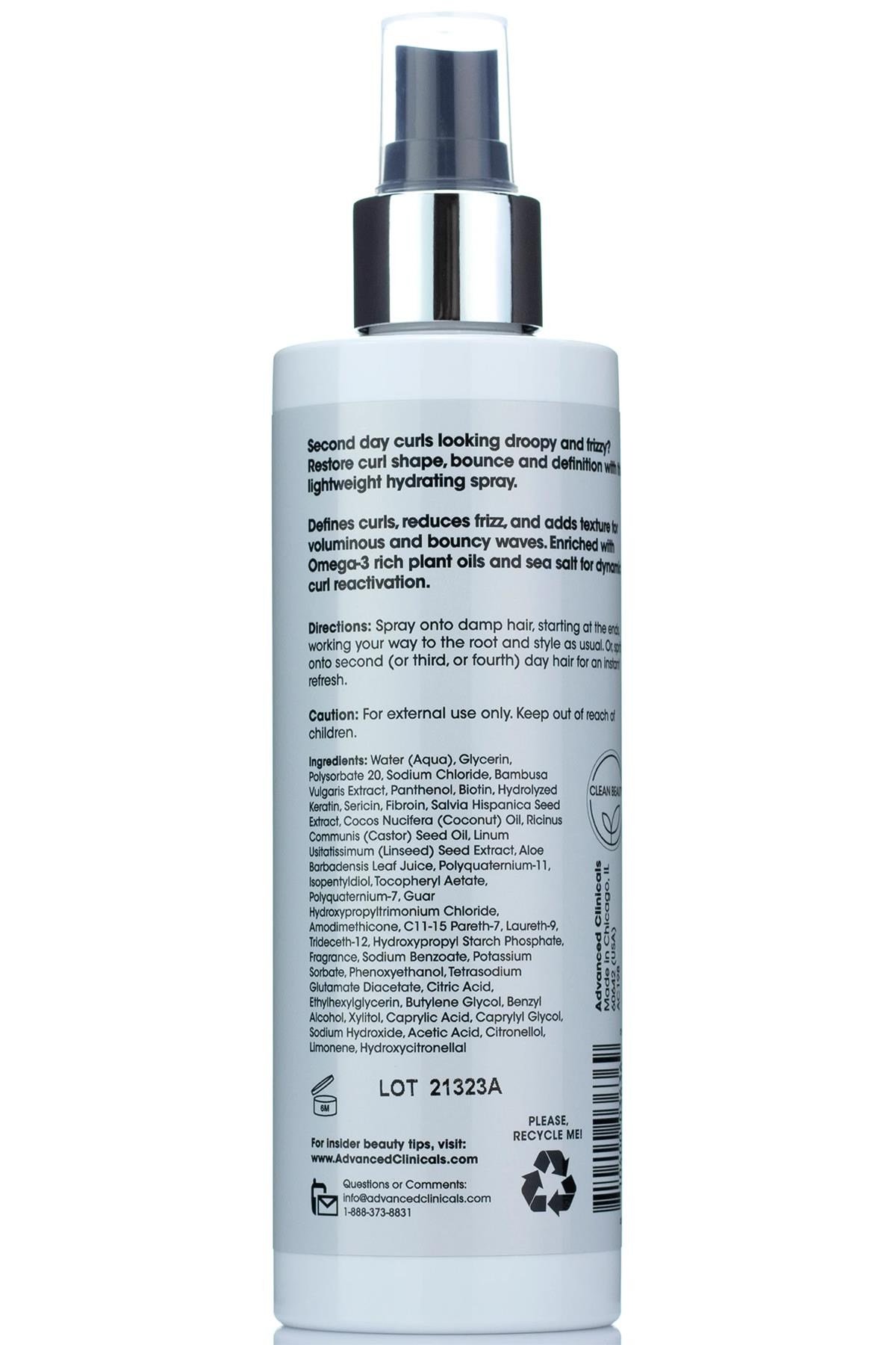 Advanced Clinicals Biotin Bukle+Parlaklık Kazandıran Şekillendirici Saç Spreyi 237ML
