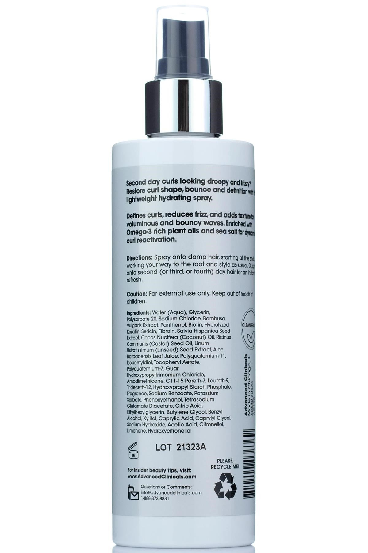 Advanced Clinicals Biotin Bukle+Parlaklık Kazandıran Şekillendirici Saç Spreyi 237ML