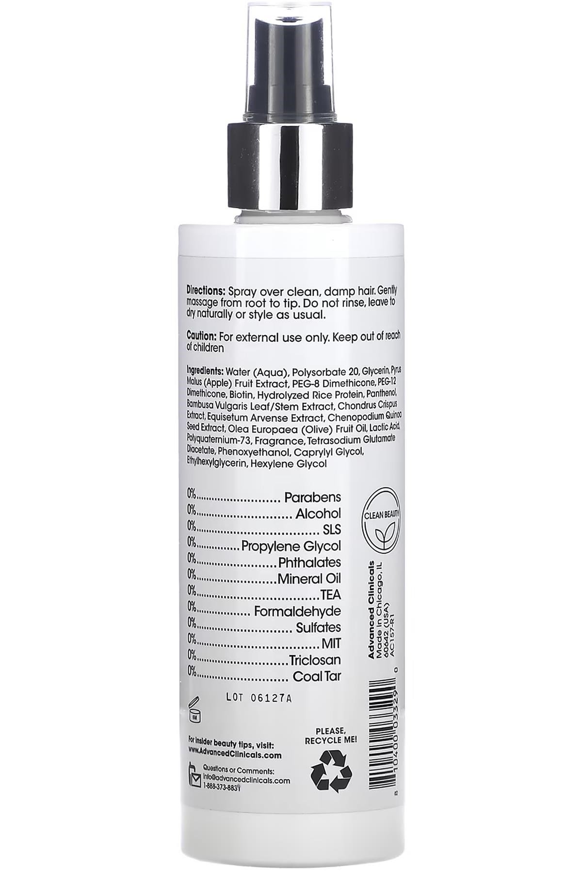 Advanced Clinicals Biotin Durulanmayan Saç Bakım Spreyi 237ML