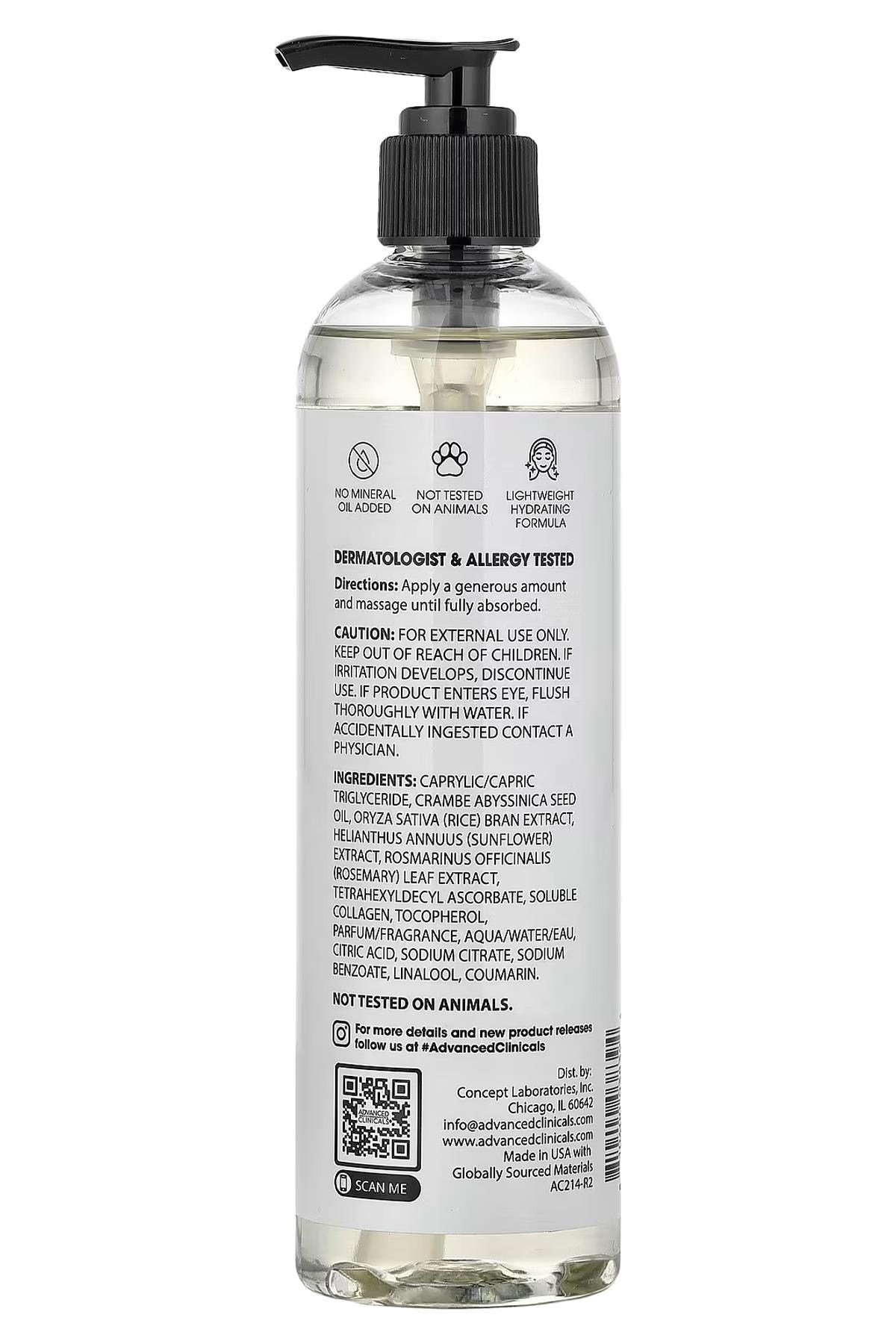 Advanced Clinicals Collagen Sıkılaştırıcı Vücut Yağı 355ML