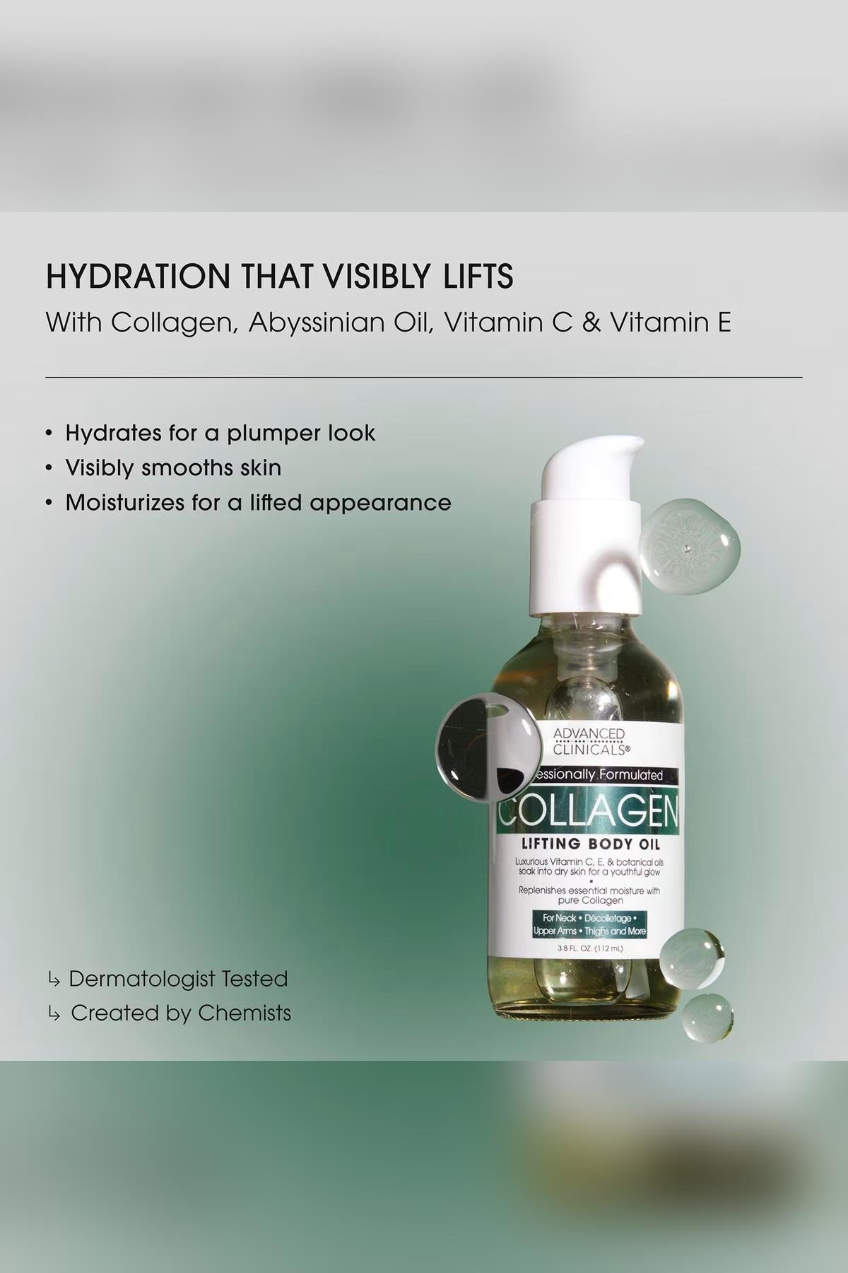 Advanced Clinicals Collagen Sıkılaştırıcı Vücut Yağı 112ML