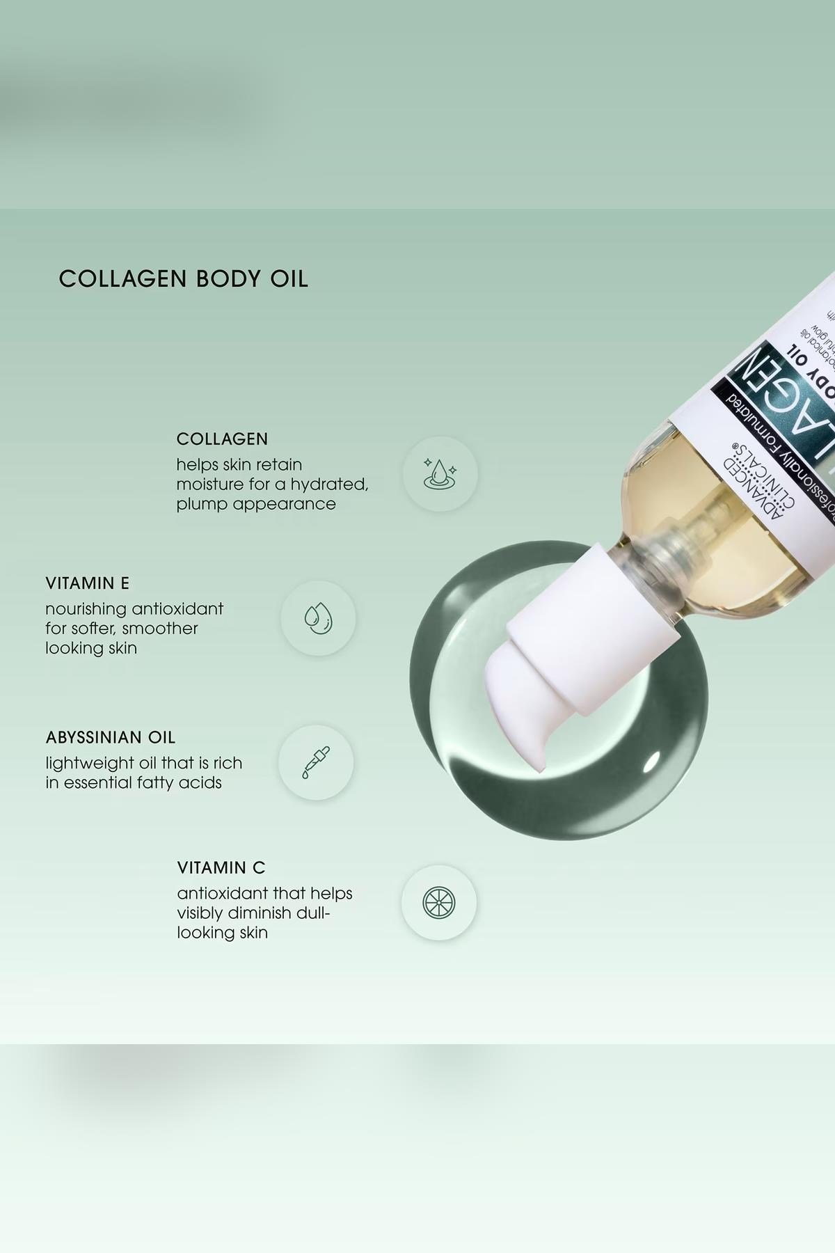 Advanced Clinicals Collagen Sıkılaştırıcı Vücut Yağı 112ML