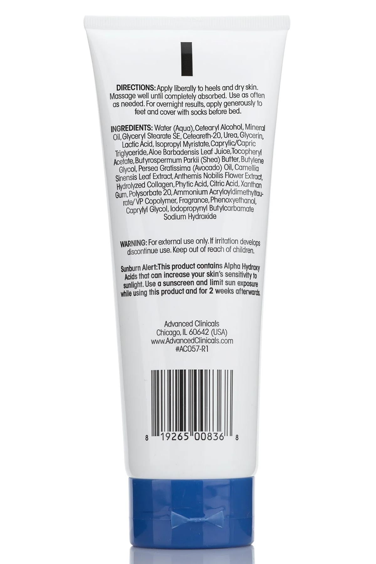 Advanced Clinicals Cracked Heel Topuk Bakım Kremi 237ML