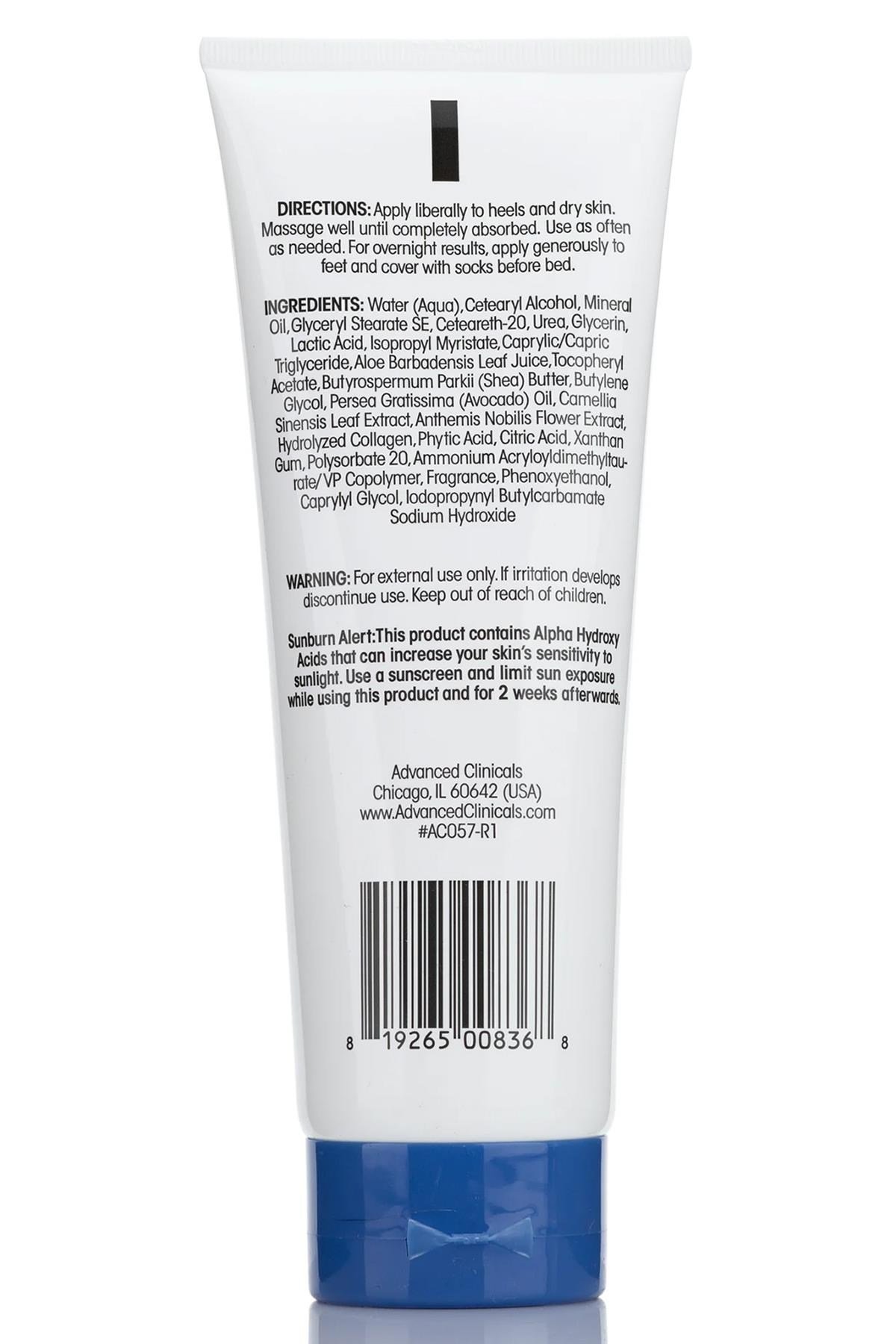 Advanced Clinicals Cracked Heel Topuk Bakım Kremi 237ML