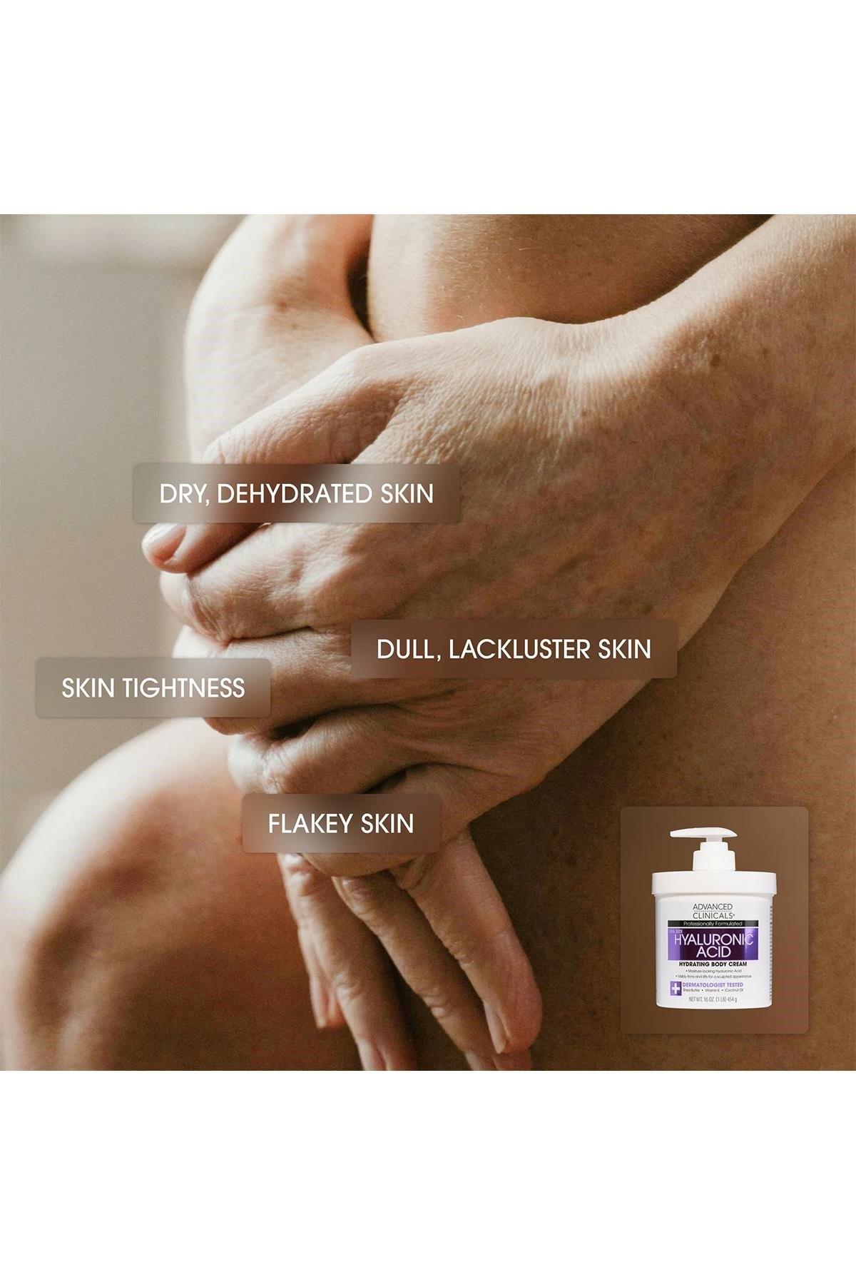 Advanced Clinicals Hyaluronic Acid Nemlendirici Vücut Kremi 59ML