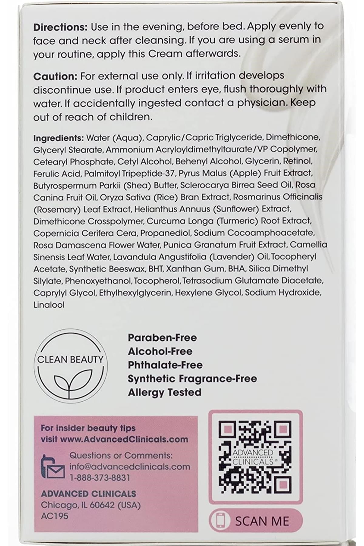 Advanced Clinicals Kapsüllü Retinol Jel Yüz Kremi 59ML