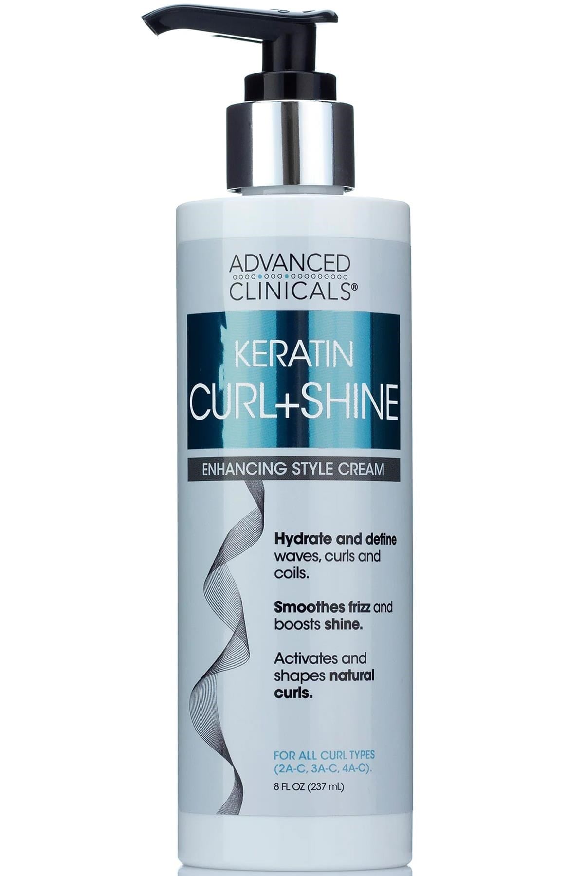 Advanced Clinicals Keratin Bukle+Parlaklık Kazandıran Şekillendirici Saç Kremi 237ML