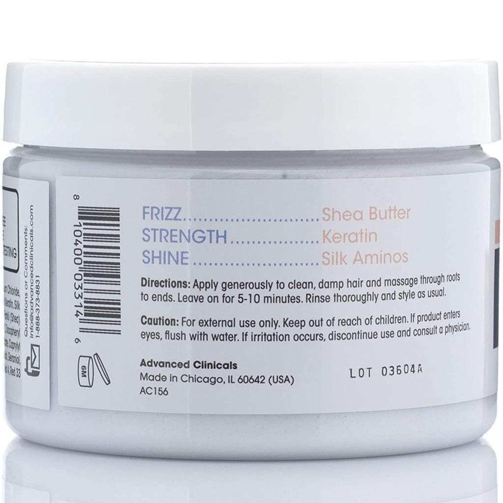 Advanced Clinicals Keratin Yumuşak ve Pürüzsüz Saçlar İçin Saç Maskesi 340GR