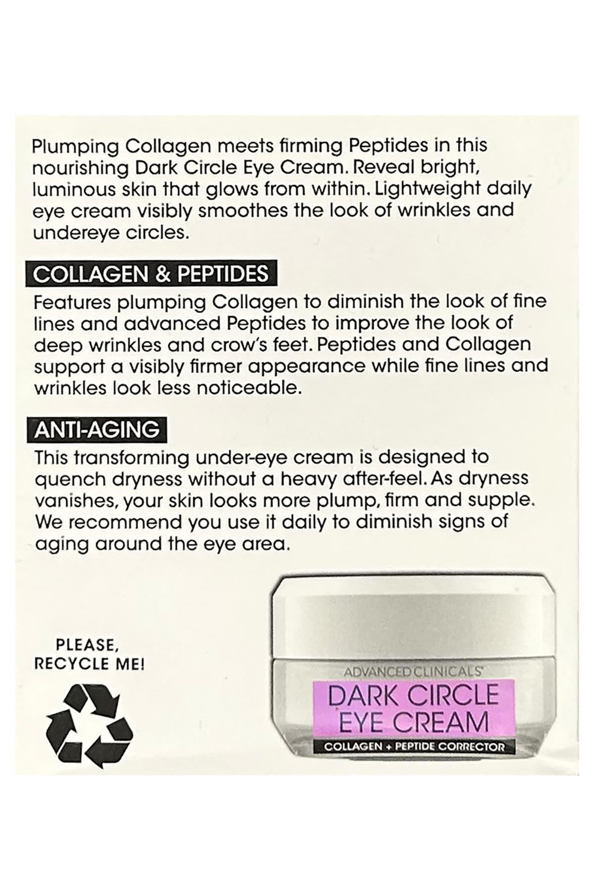 Advanced Clinicals Koyu Halka Karşıtı Göz Kremi 30ML