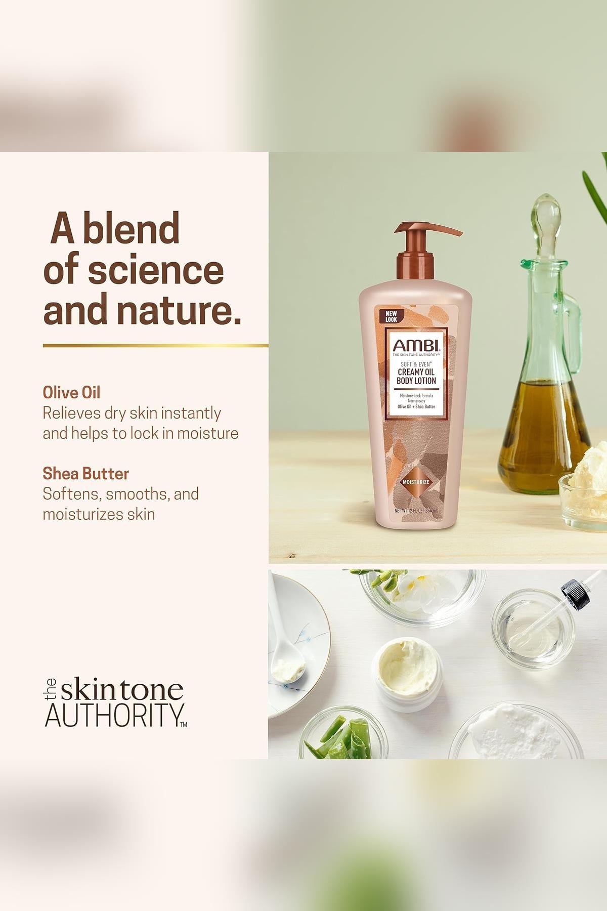 Ambi Soft & Even Creamy Oil Nemlendirici Vücut Losyonu 354ML