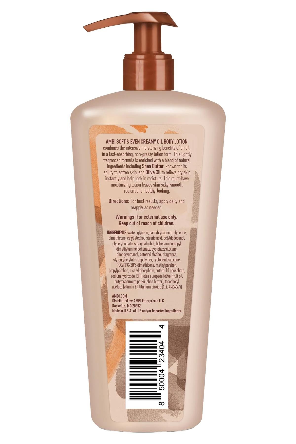 Ambi Soft & Even Creamy Oil Nemlendirici Vücut Losyonu 354ML