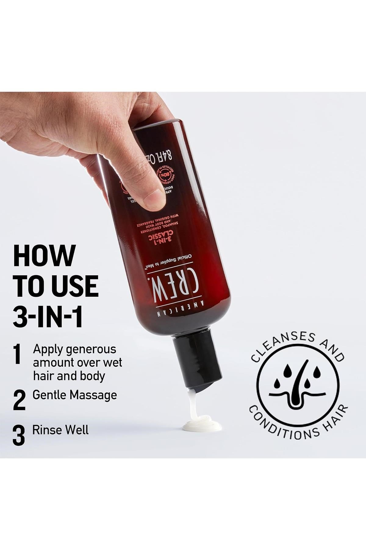 American Crew Men Classic 3’ü 1 Arada Şampuan 250ML