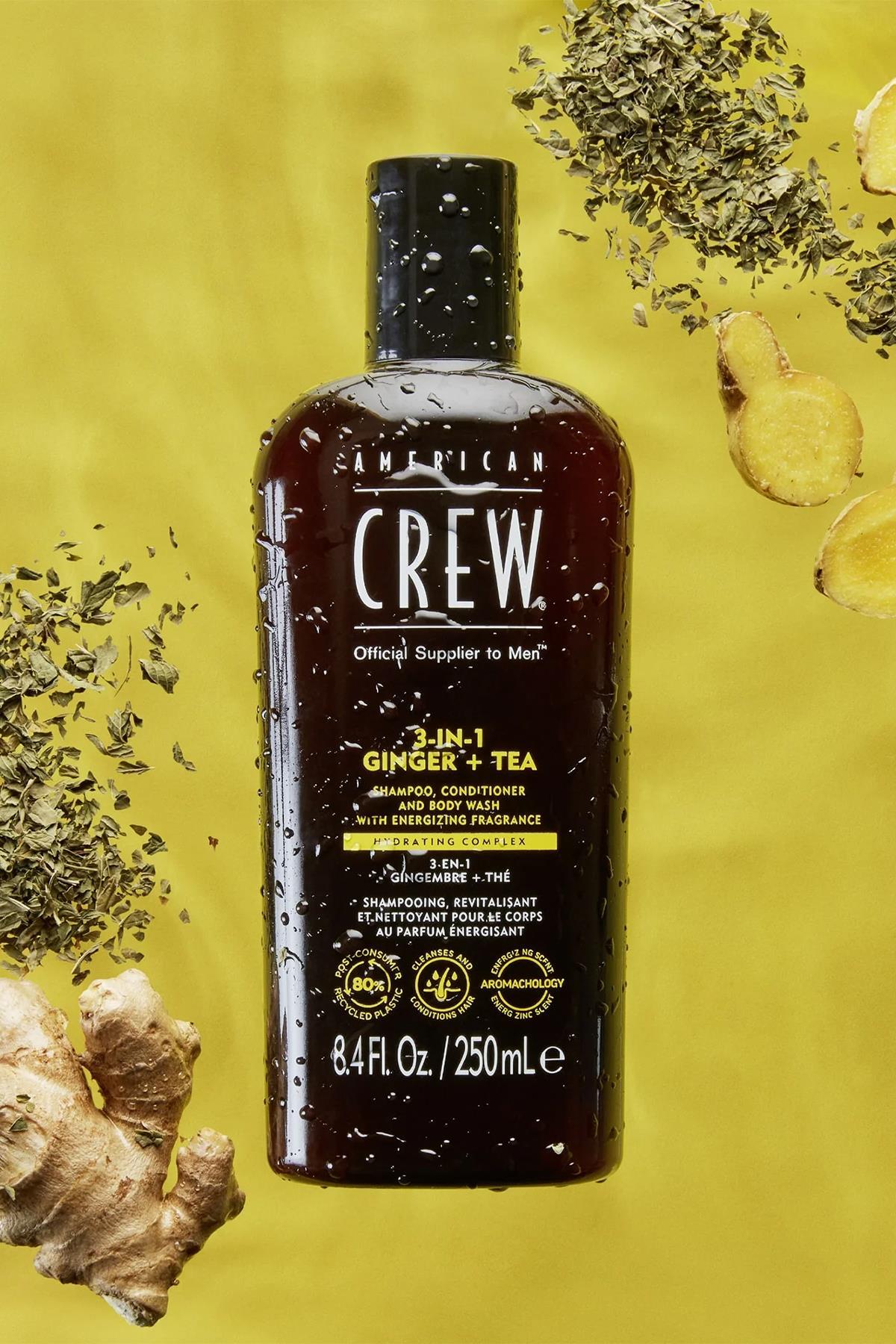 American Crew Men Ginger + Tea 3’ü 1 Arada Şampuan 250ML
