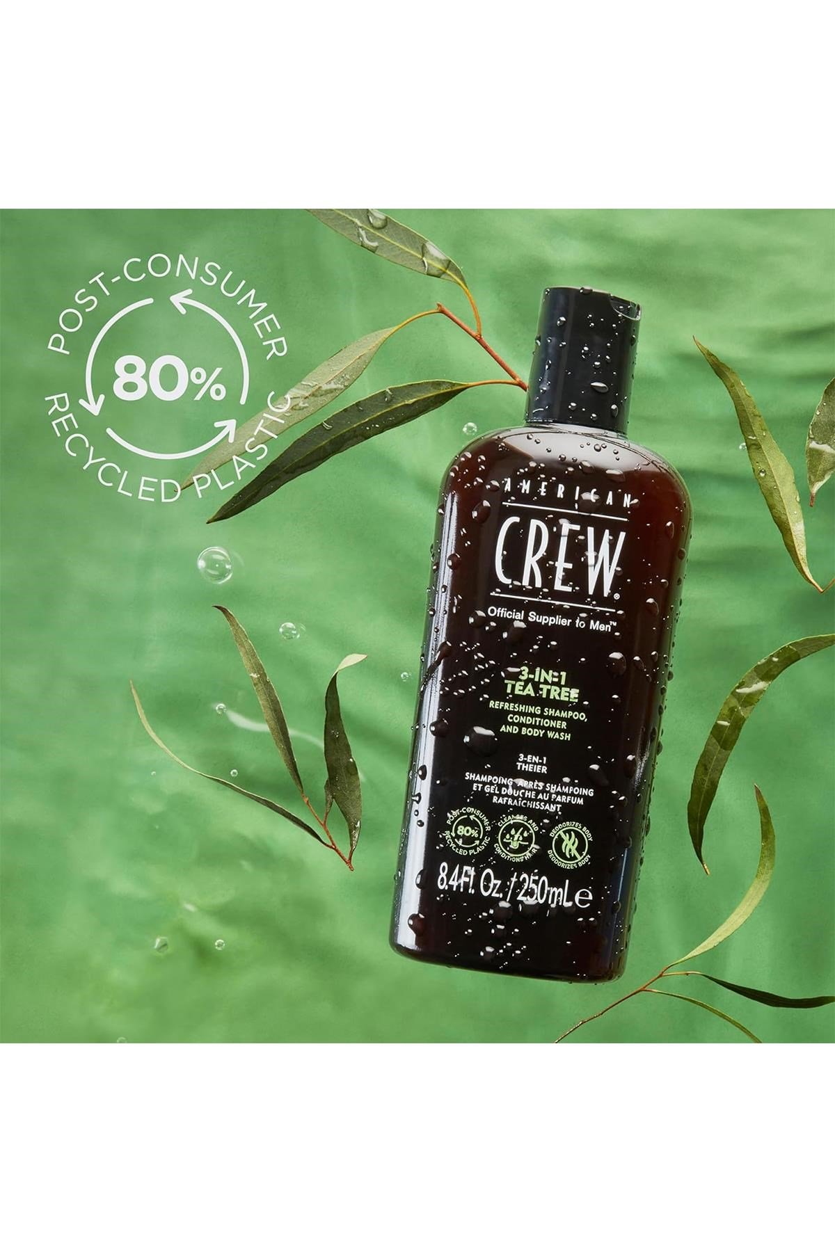 American Crew Men Tea Tree 3’ü 1 Arada Şampuan 250ML