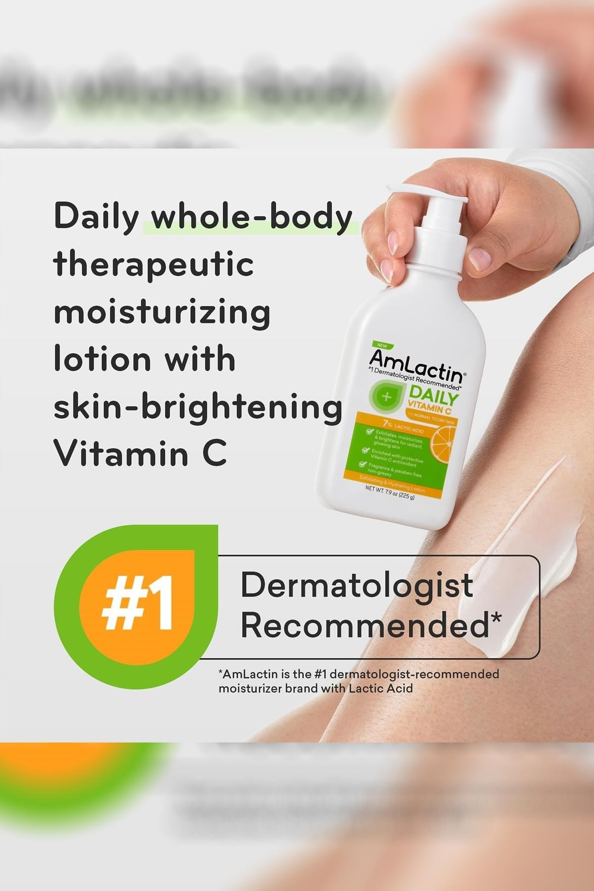 AmLactin %7 Laktik Asit İçeren C Vitaminli Peeling Etkili Vücut Losyonu 225GR