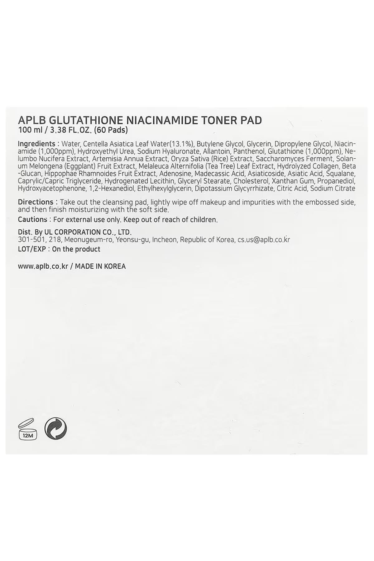 APLB Glutathione Niacinamide Tonik Pedi 60 Adet