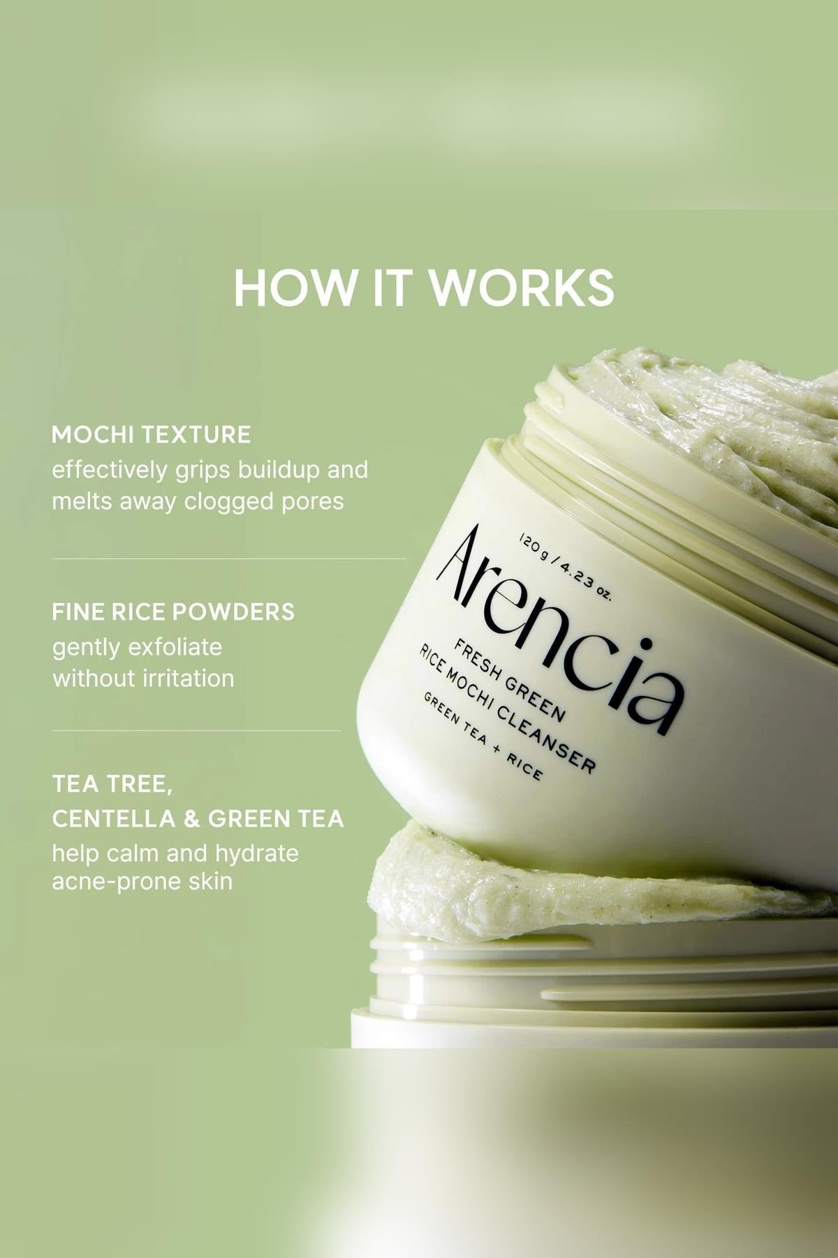 Arencia Fresh Green Rice Mochi Yüz Temizleyici 120GR