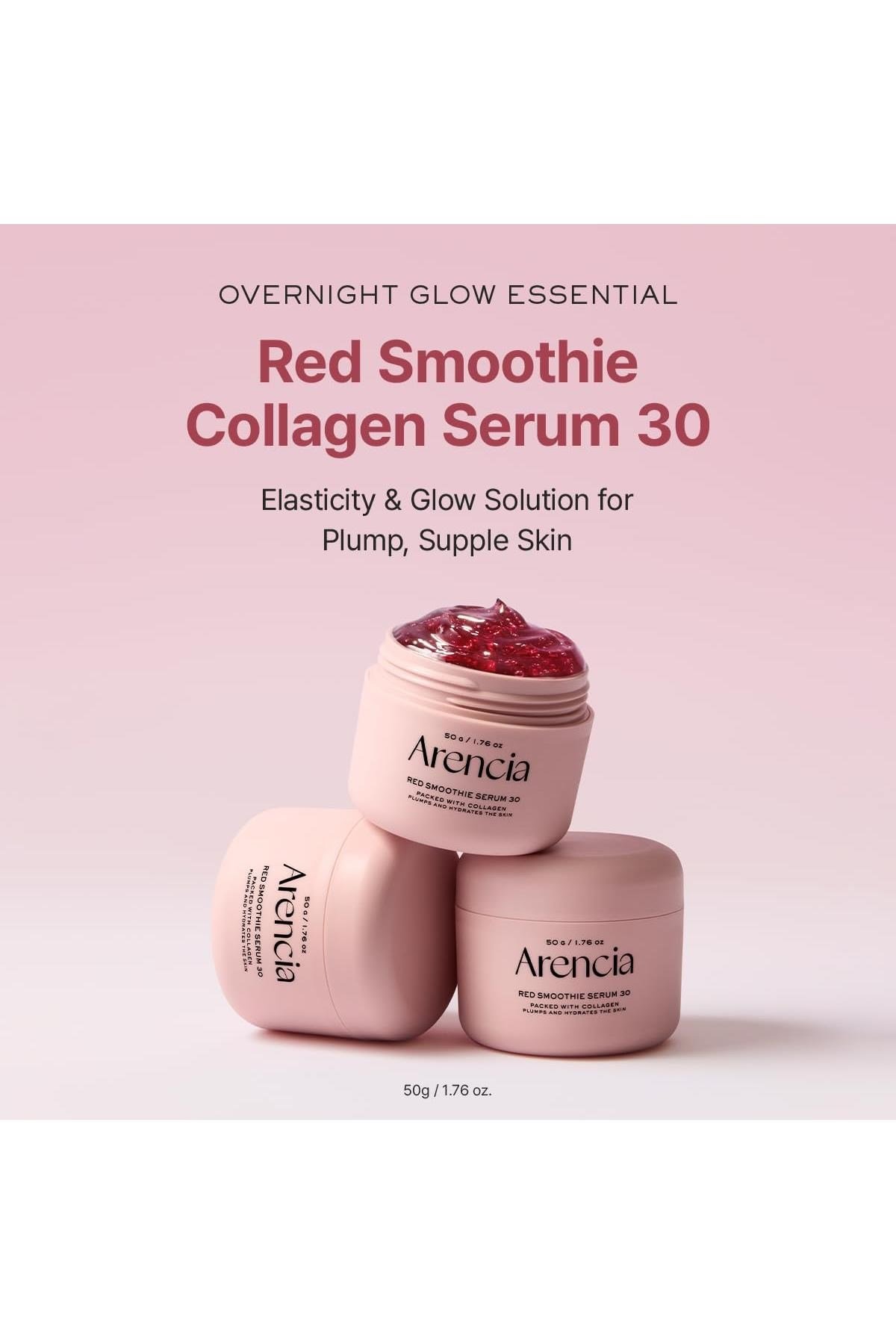 Arencia Overnight Red Smoothie Aydınlatıcı ve Yatıştırıcı Gece Maskesi Serumu 50GR