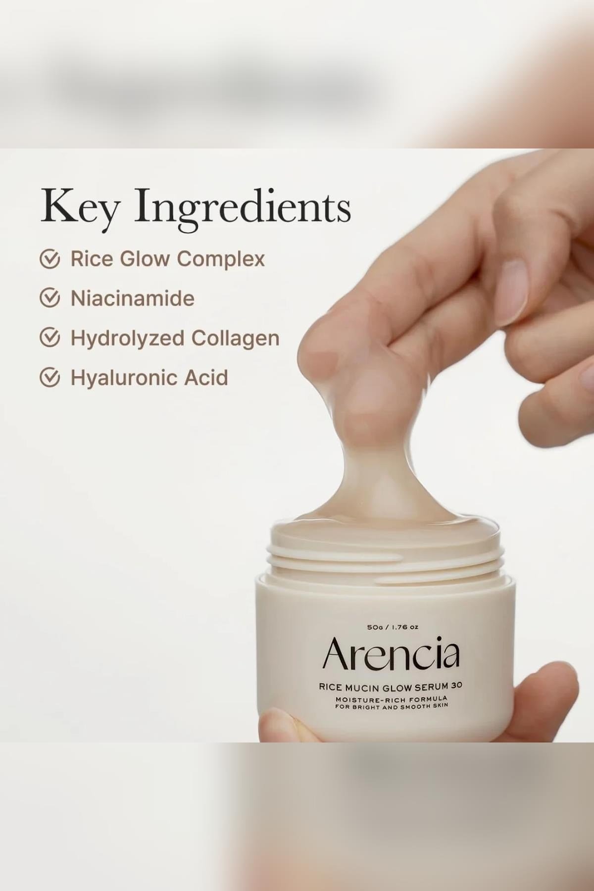 Arencia Rice Mucin Glow 30 Nemlendirici Gece Maskesi Serumu 50GR