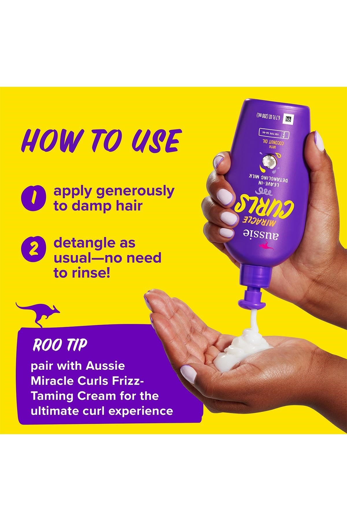 Aussie Miracle Curls Dolaşık Saç Açıcı Durulanmayan Saç Bakım Sütü 200ML