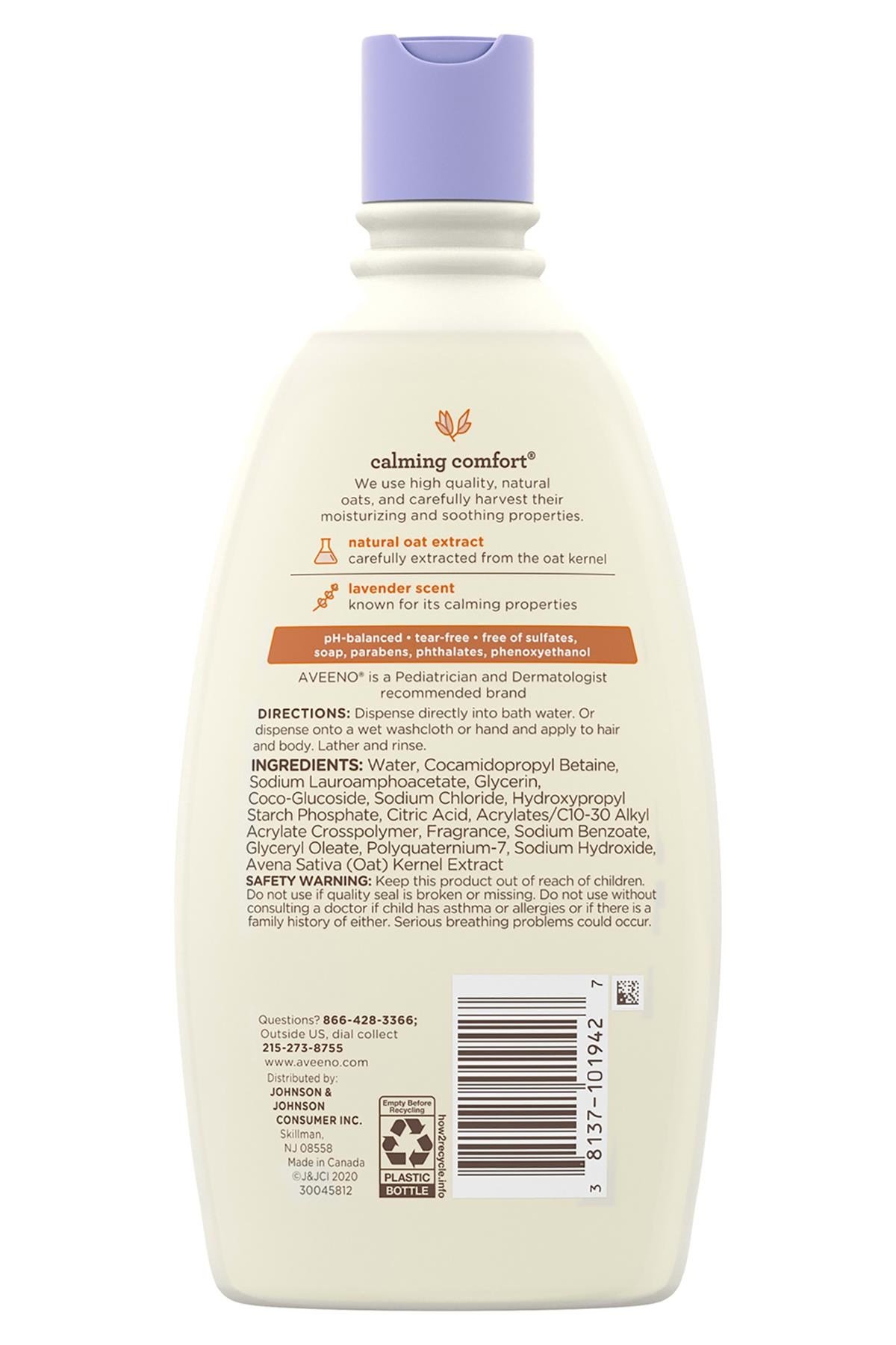 Aveeno Baby Lavender Vanilla Banyo Bakımı 532ML