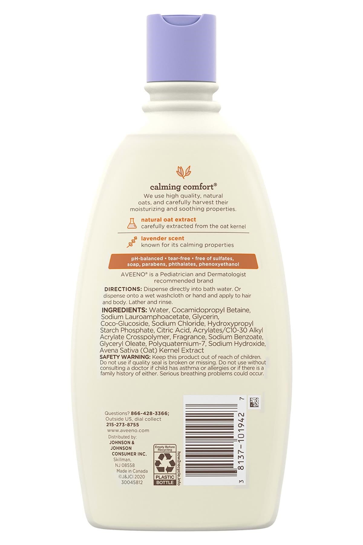 Aveeno Baby Lavender Vanilla Banyo Bakımı 532ML