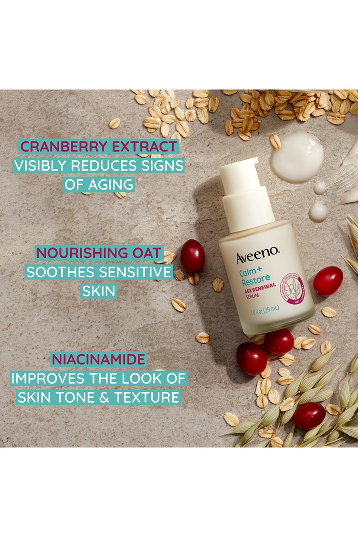 Aveeno Calm + Restore Age Renewal Yüz Serumu 29ML