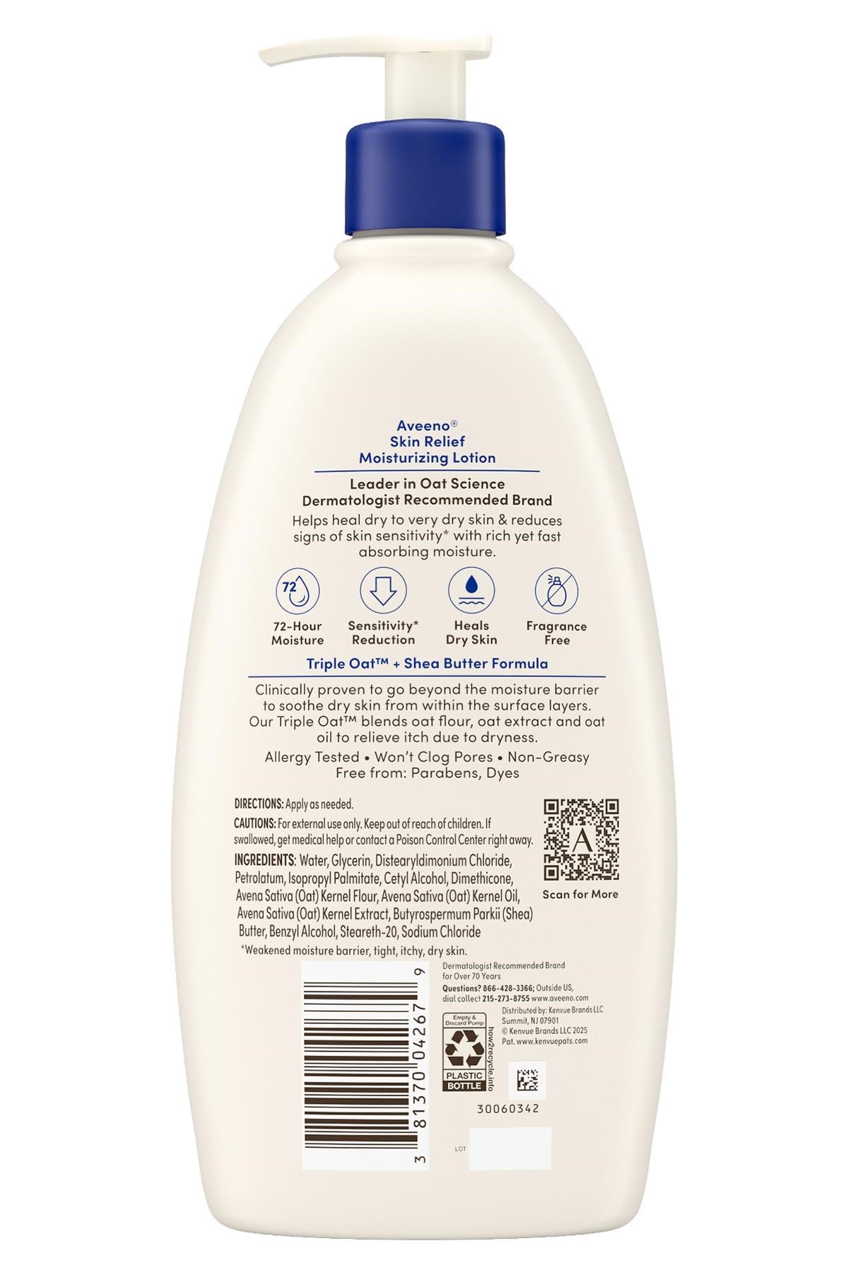 Aveeno Çok Kuru ve Hassas Ciltler İçin Nemlendirici Vücut Losyonu 532ML