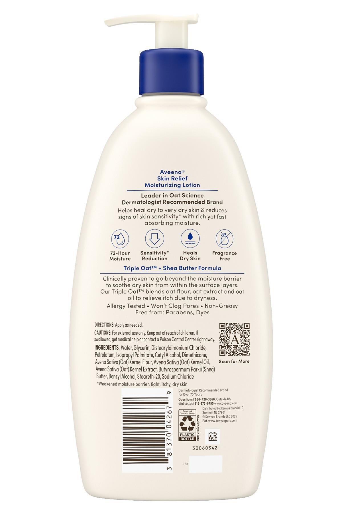 Aveeno Çok Kuru ve Hassas Ciltler İçin Nemlendirici Vücut Losyonu 532ML