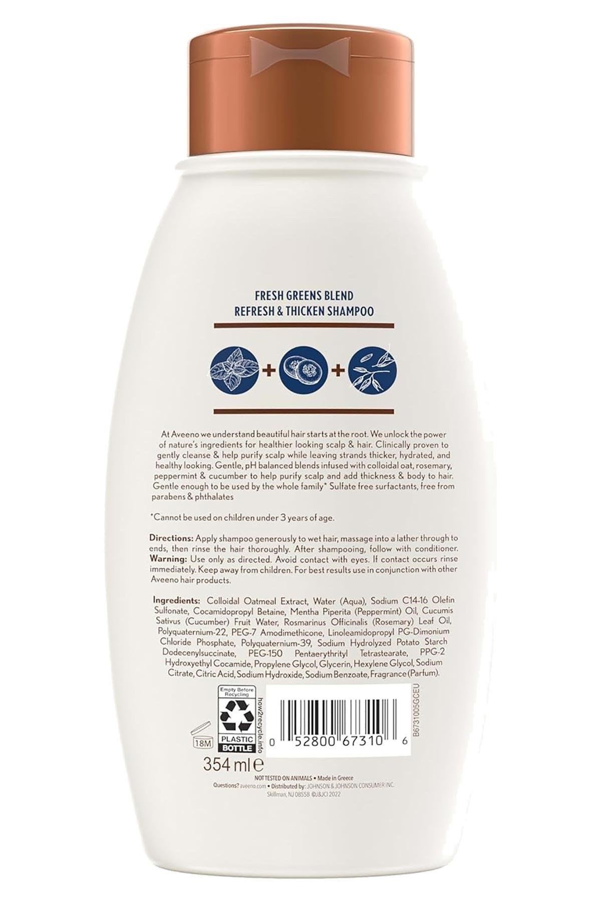 Aveeno Fresh Greens Blend Şampuan 354ML