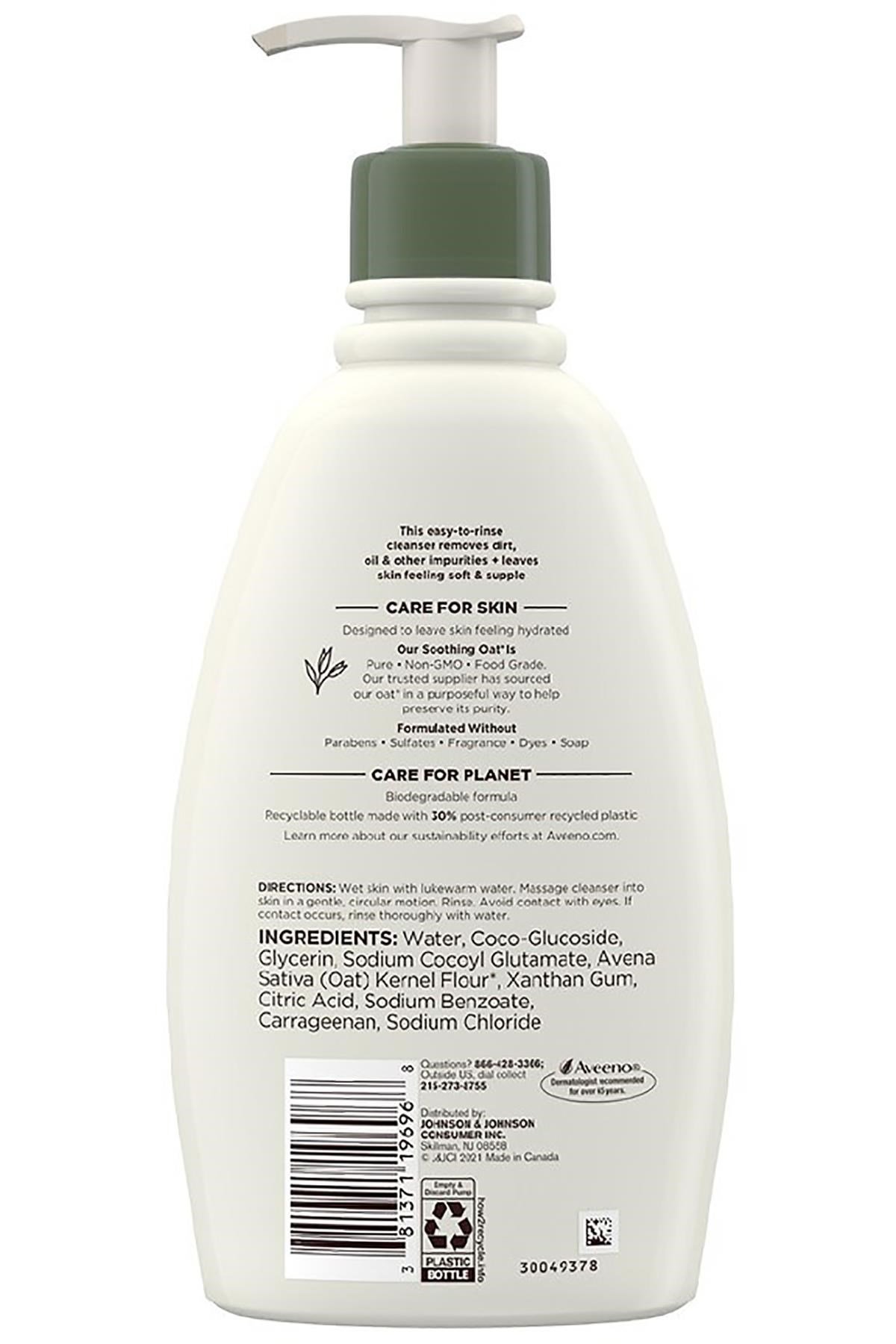 Aveeno Günlük Nemlendiricili Kokusuz Yüz Temizleyici 354ML