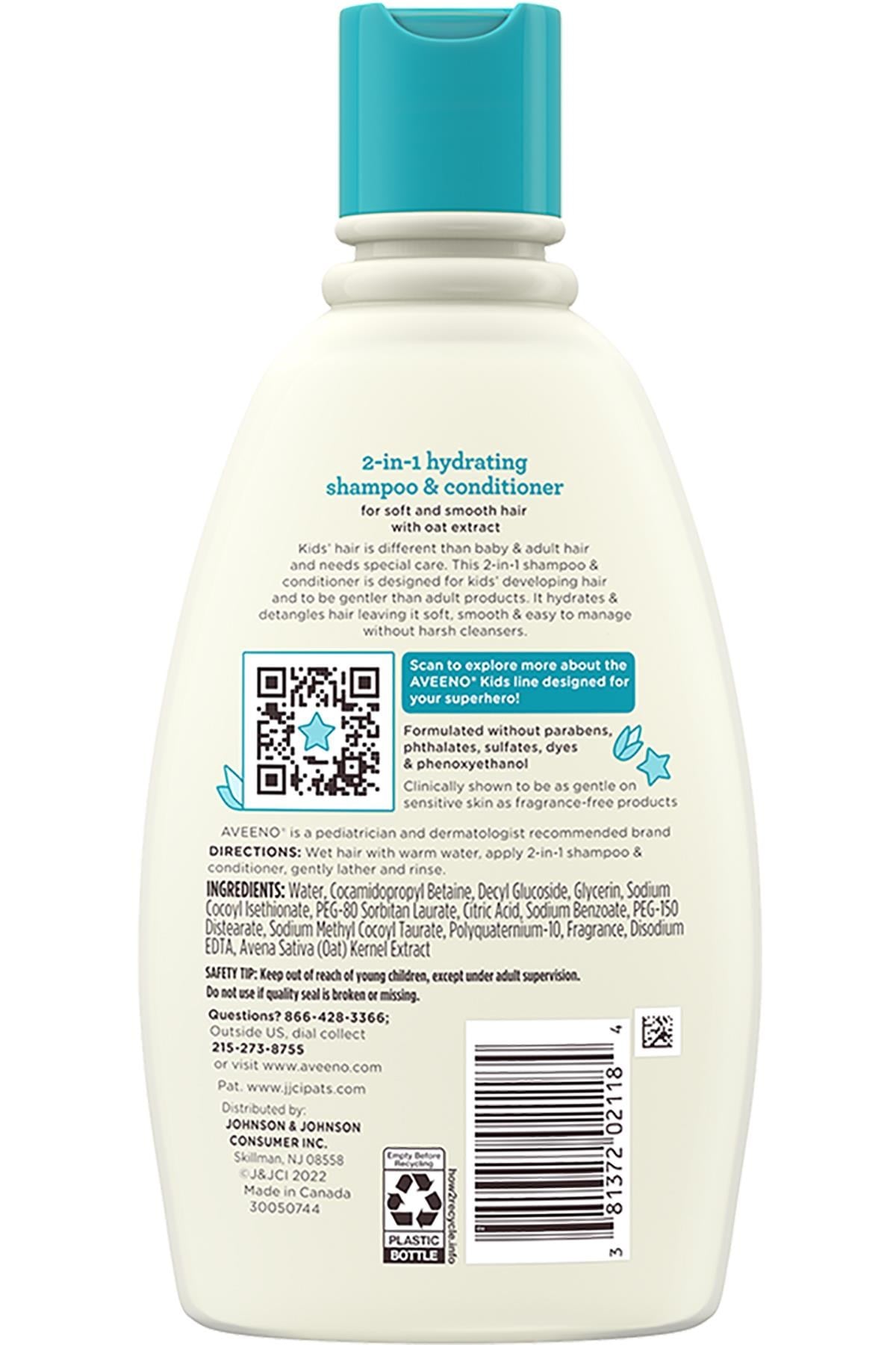 Aveeno Kids 2'si 1 Arada Nemlendirici Şampuan ve Saç Kremi 354ML