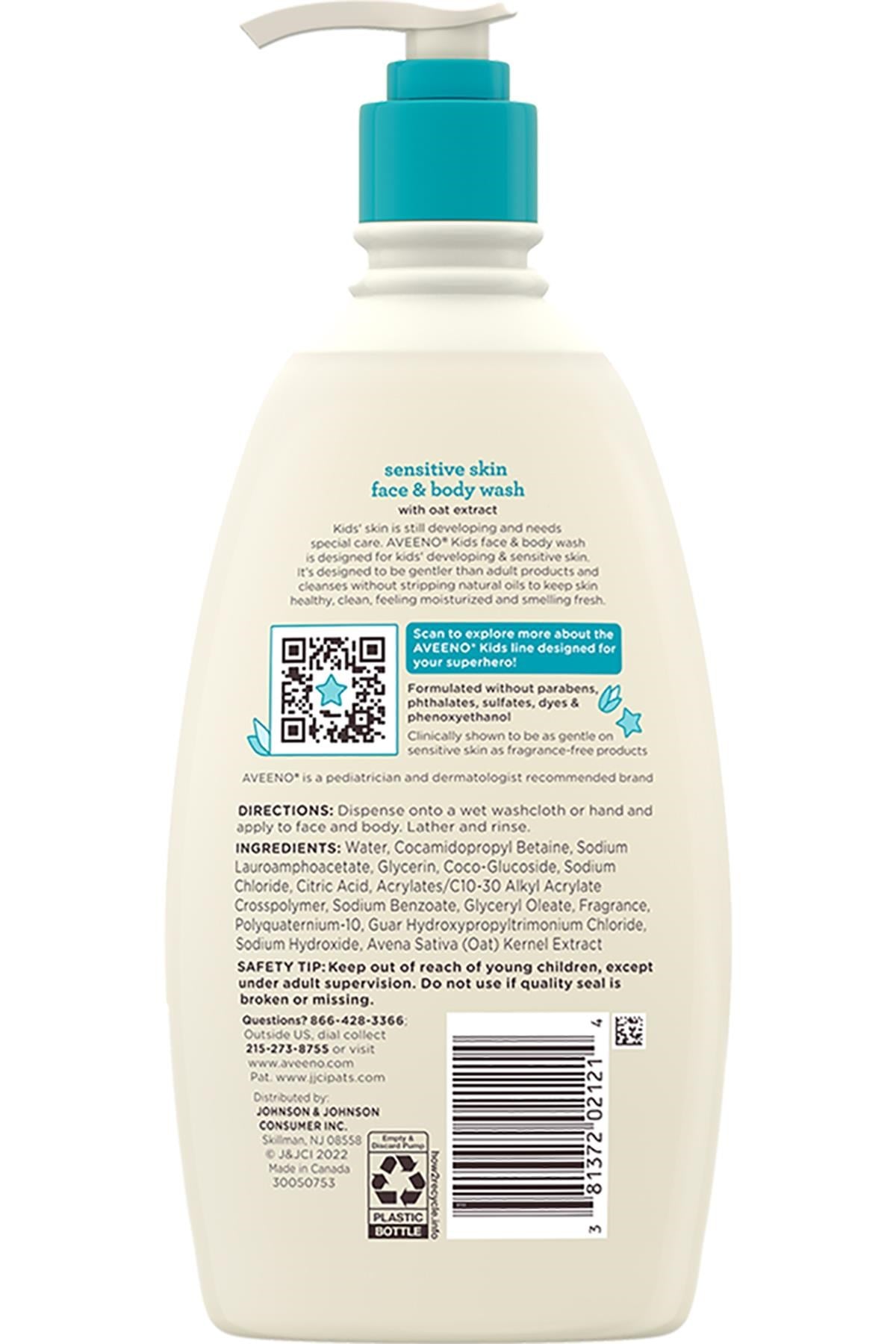 Aveeno Kids Hassas Ciltler İçin Yüz ve Vücut Şampuanı 532ML