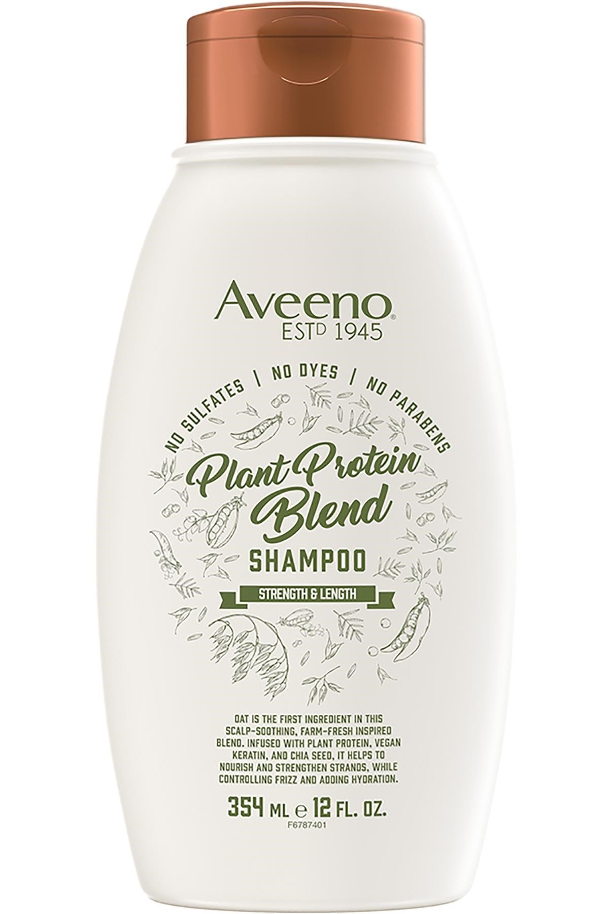 Aveeno Plant Protein Blend Güç ve Uzunluk Desteği Şampuanı 354ML
