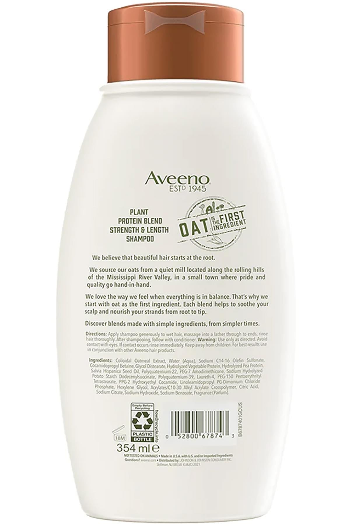 Aveeno Plant Protein Blend Güç ve Uzunluk Desteği Şampuanı 354ML