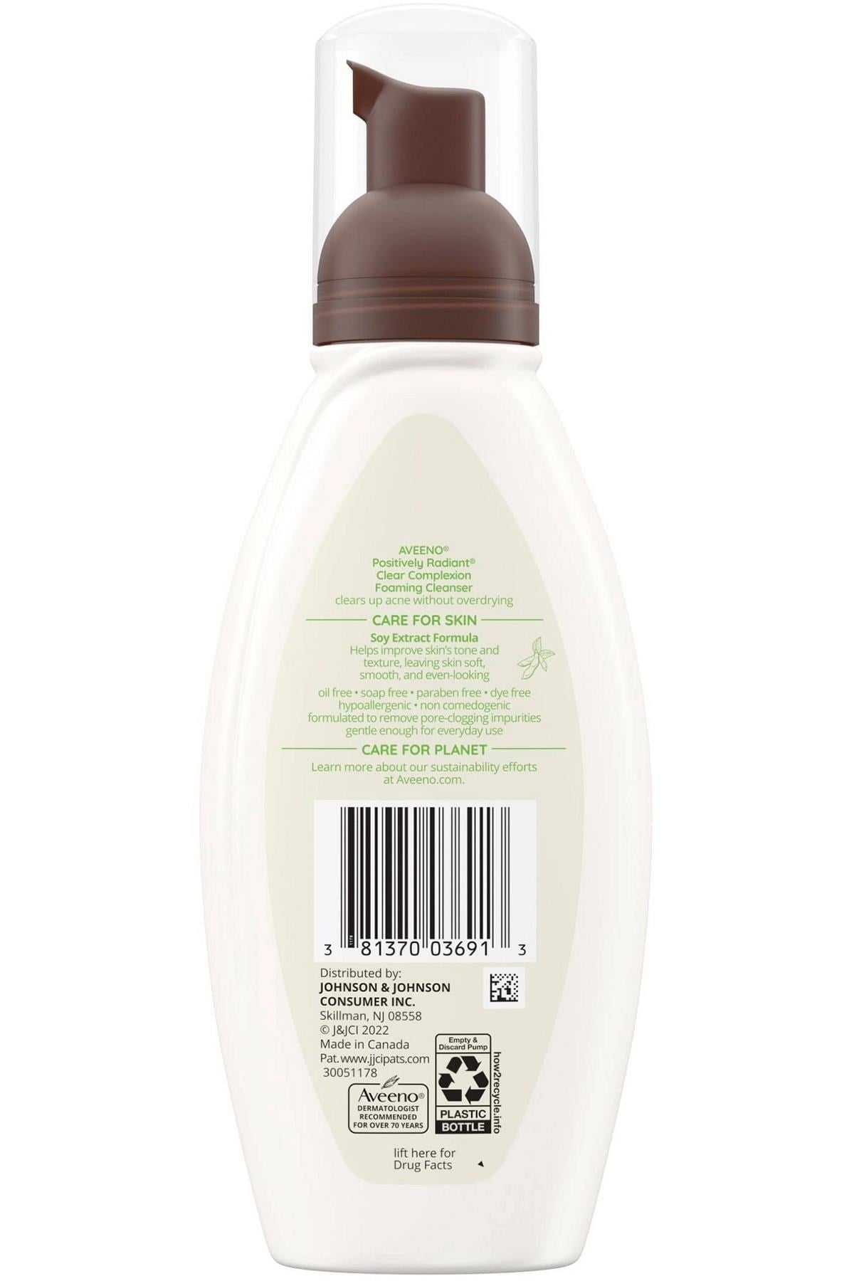 Aveeno Positively Radiant Yağsız Köpüren Yüz Temizleyici 177ML
