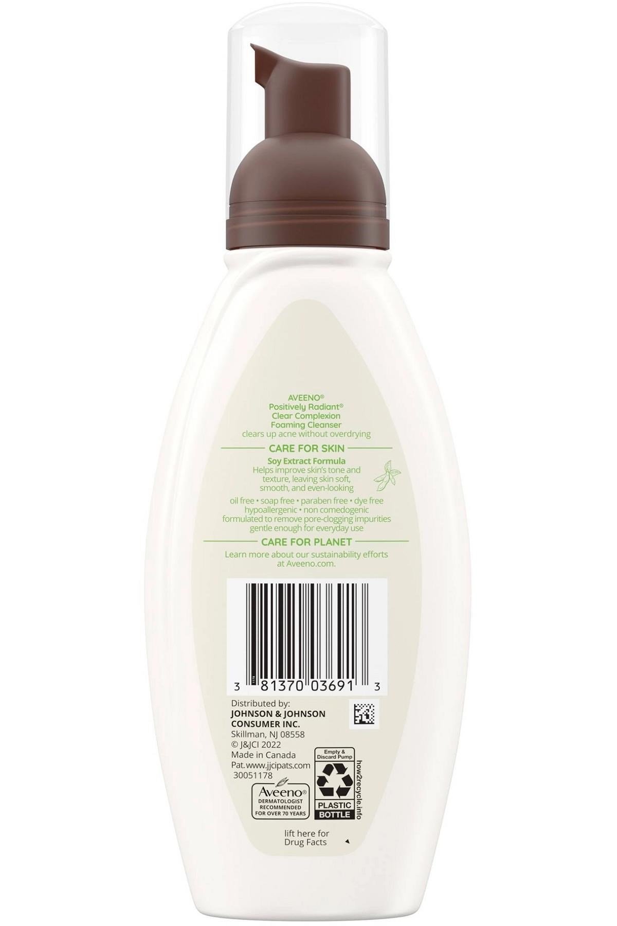 Aveeno Positively Radiant Yağsız Köpüren Yüz Temizleyici 177ML