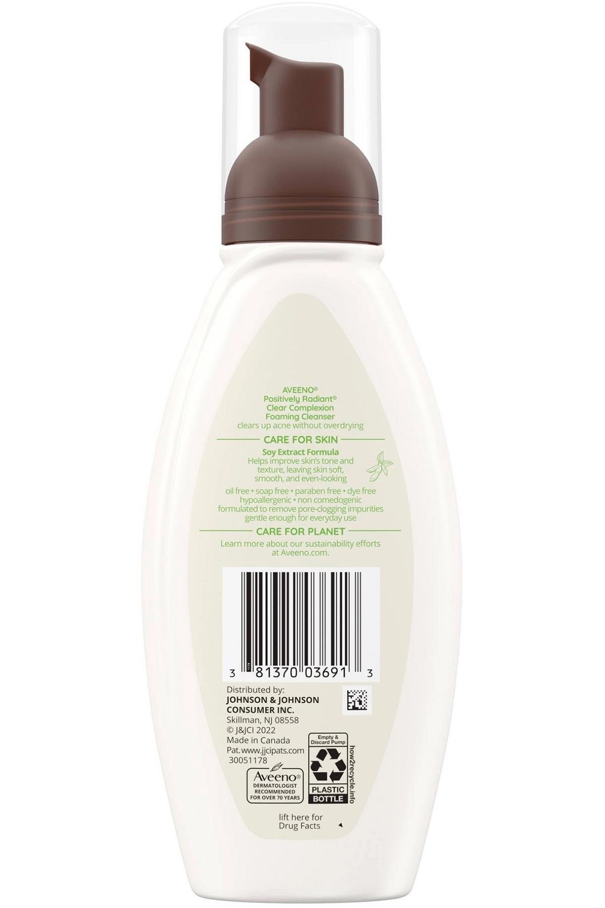 Aveeno Positively Radiant Yağsız Köpüren Yüz Temizleyici 177ML