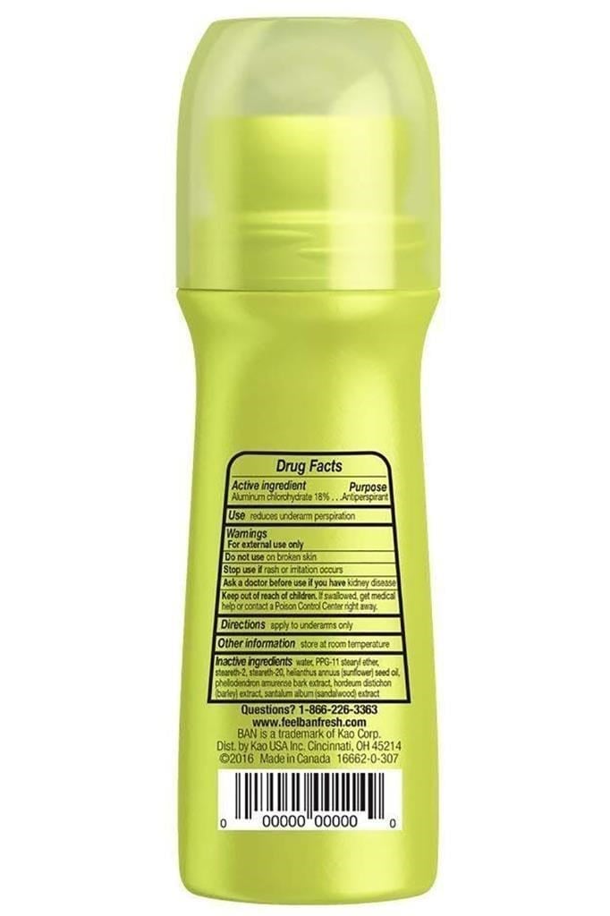 Ban Unscented Roll-On Antiperspirant Deodorant 103ML