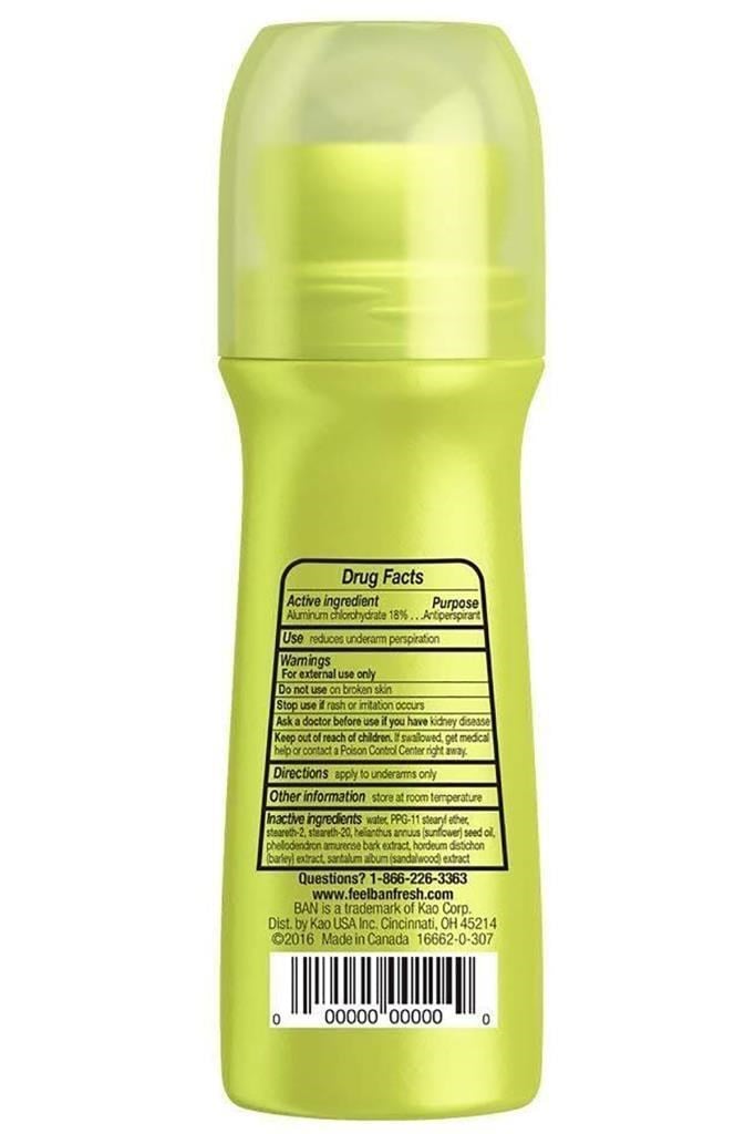 Ban Unscented Roll-On Antiperspirant Deodorant 103ML