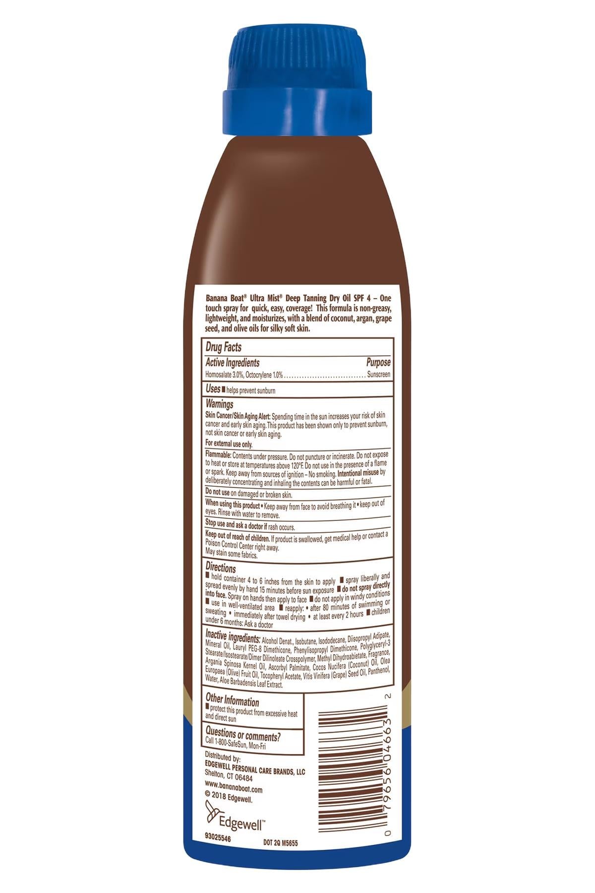 Banana Deep Tanning Dry Oil SPF4 Bronzlaştırıcı Güneş Spreyi 170GR