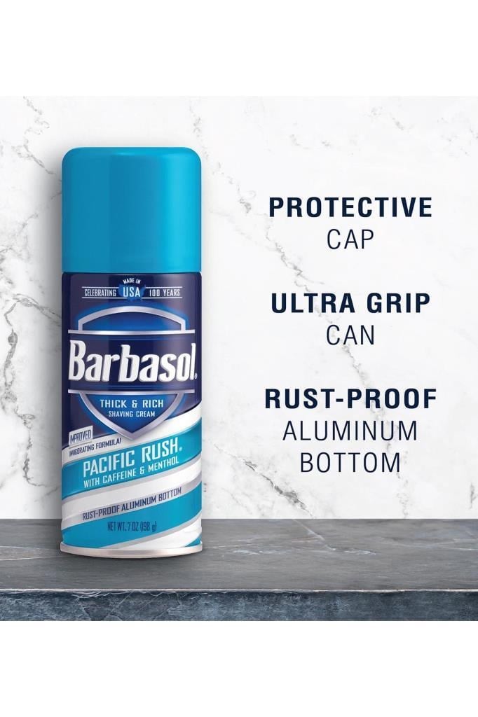 Barbasol Pasific Rush Kafein ve Mentollü Canlandırıcı Tıraş Köpüğü 198GR