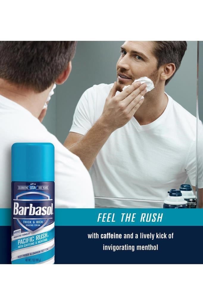 Barbasol Pasific Rush Kafein ve Mentollü Canlandırıcı Tıraş Köpüğü 198GR