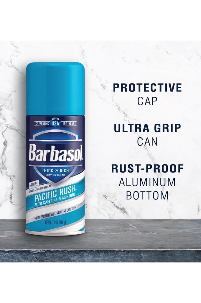 Barbasol Pasific Rush Kafein ve Mentollü Canlandırıcı Tıraş Köpüğü 198GR