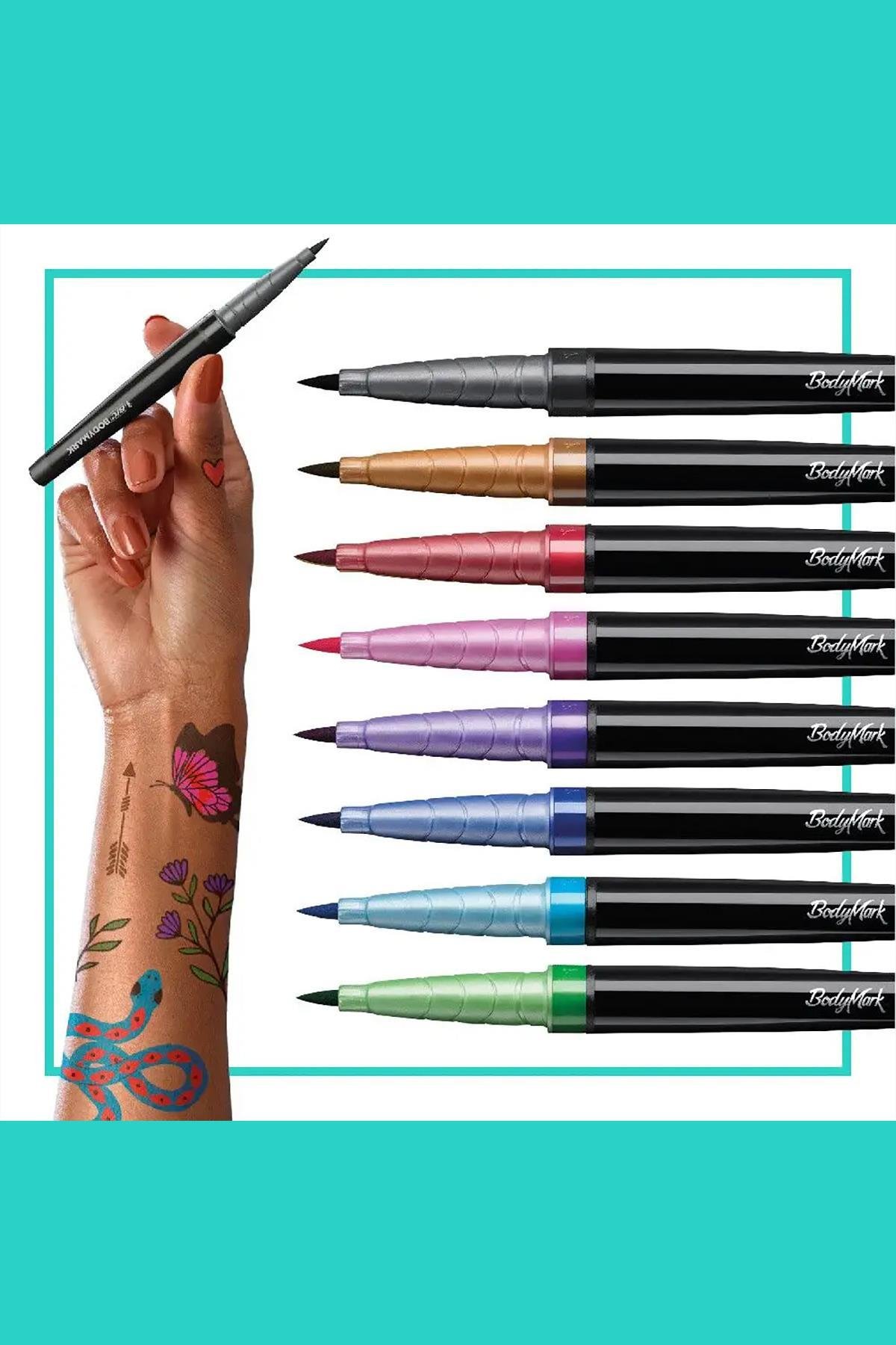 Bic Brush Tip Geçici Dövme Kalemi Seti 8 Adet